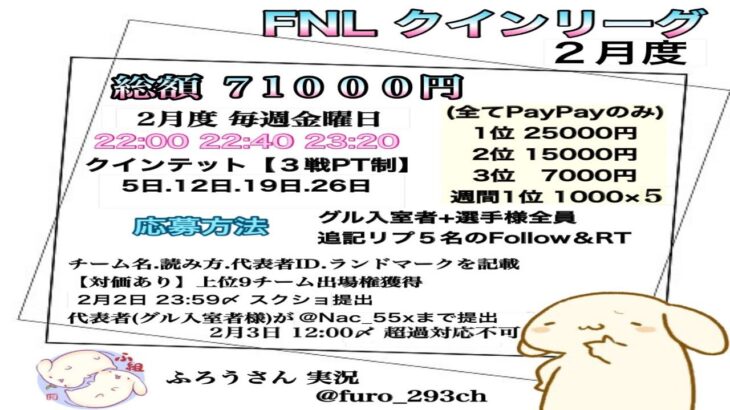 【荒野行動】FNL 2月 Day4【大会実況】