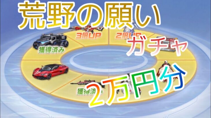 【荒野行動】荒野の願いガチャ2万円分引いてみた！