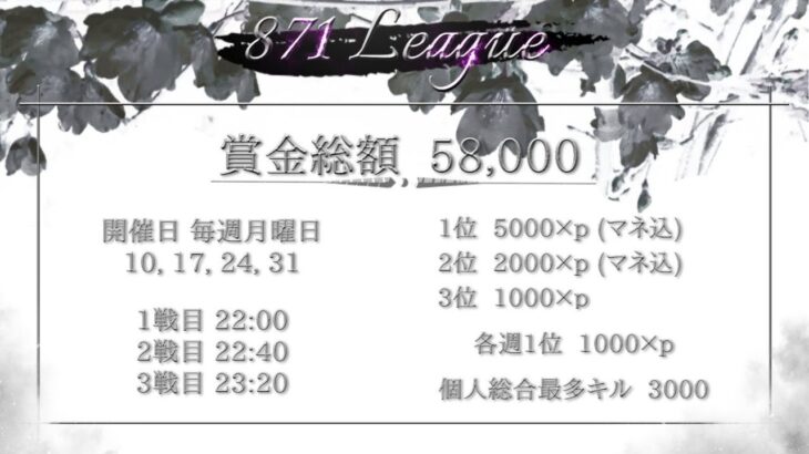 【871 League】2021年 5月度 DAY2【荒野行動】実況:エバンス