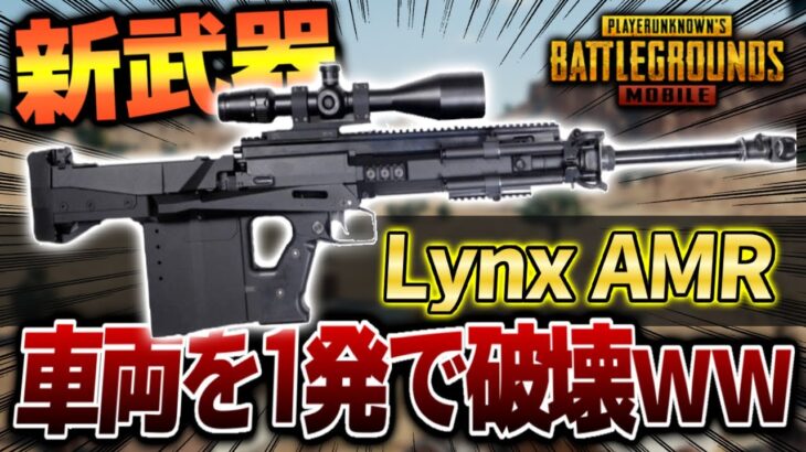 【※チート級のぶっ壊れww】最新アプデで追加される新SR「Lynx AMR」が1撃で車両爆破させてしまう性能がマジでヤバすぎる！【PUBG  MOBILE】【るかぴ】