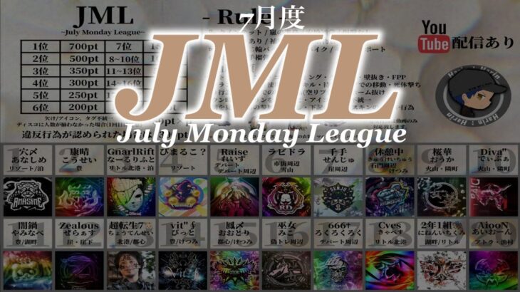 【荒野行動】7月度 JML Day1【実況配信】GB鯖