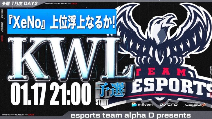 【荒野行動】KWL 予選 1月度 DAY2 開幕【”XeNo” 上位浮上へ！】実況：柴田アナ