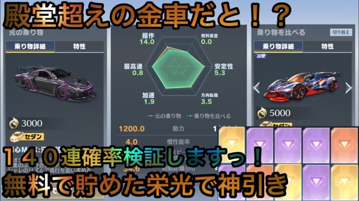 【荒野行動】殿堂超えの金車！？ストリートファッション限定ガチャ！闇ガチャなのか確率検証します！！