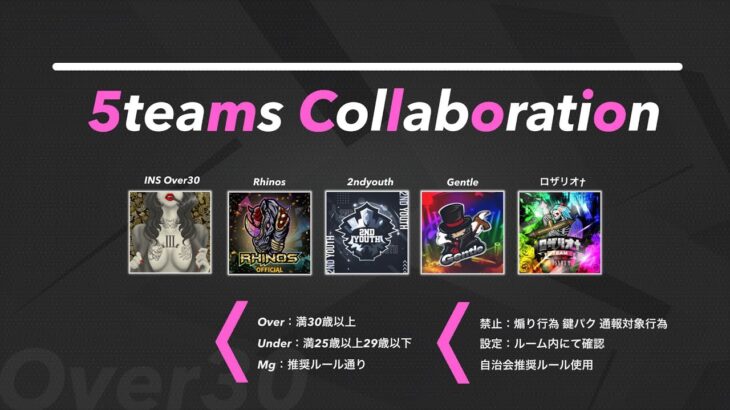 【荒野行動】8/18 5teams collaboration