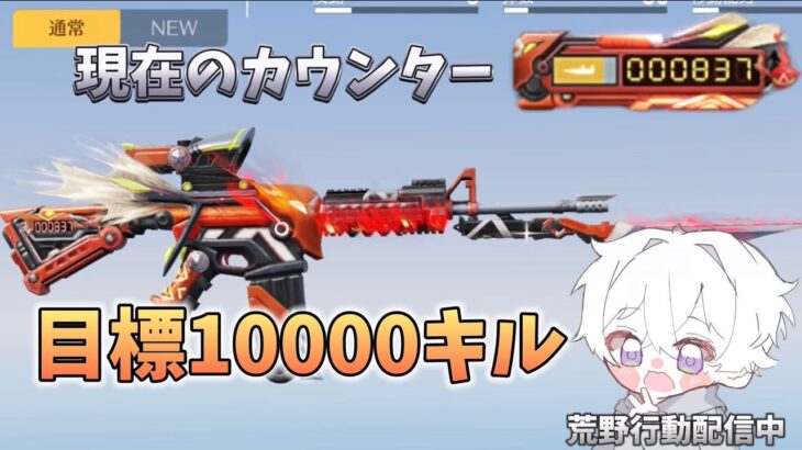 【荒野行動】ハオ:M4A1で10000キル目指す配信！！！！【本気のソロクイン】