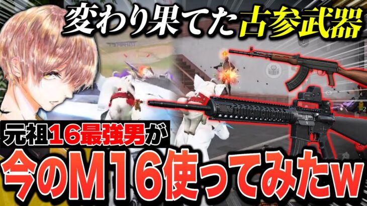【M16/AK】変わり果てた古参武器が最強すぎてフルパボッコボコに出来るんだけどwww【#荒野行動 】