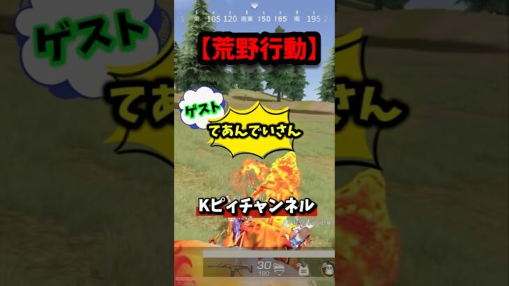 激戦野原も良いですね🔫🦊#荒野行動#shorts#キル集