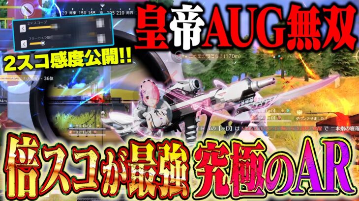 【倍スコ】AR界のラスボスAUGを倍スコで使ったら最強すぎた31キル6000ダメ【#荒野行動 】
