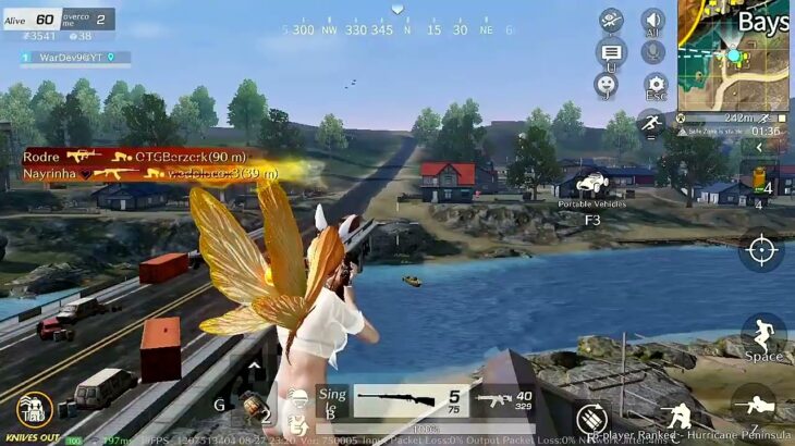 #荒野行動 How To Kill 22 Enemies in Knives Out Highlights  | Insane   Domination @wardev9